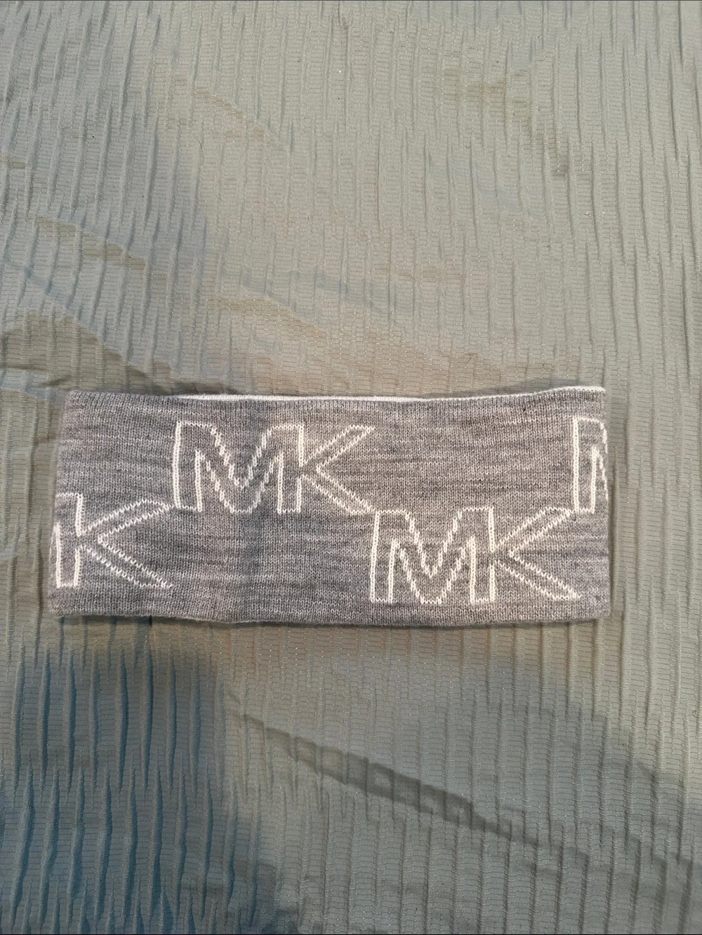 Michael Kors Gray Knit Logo Headband